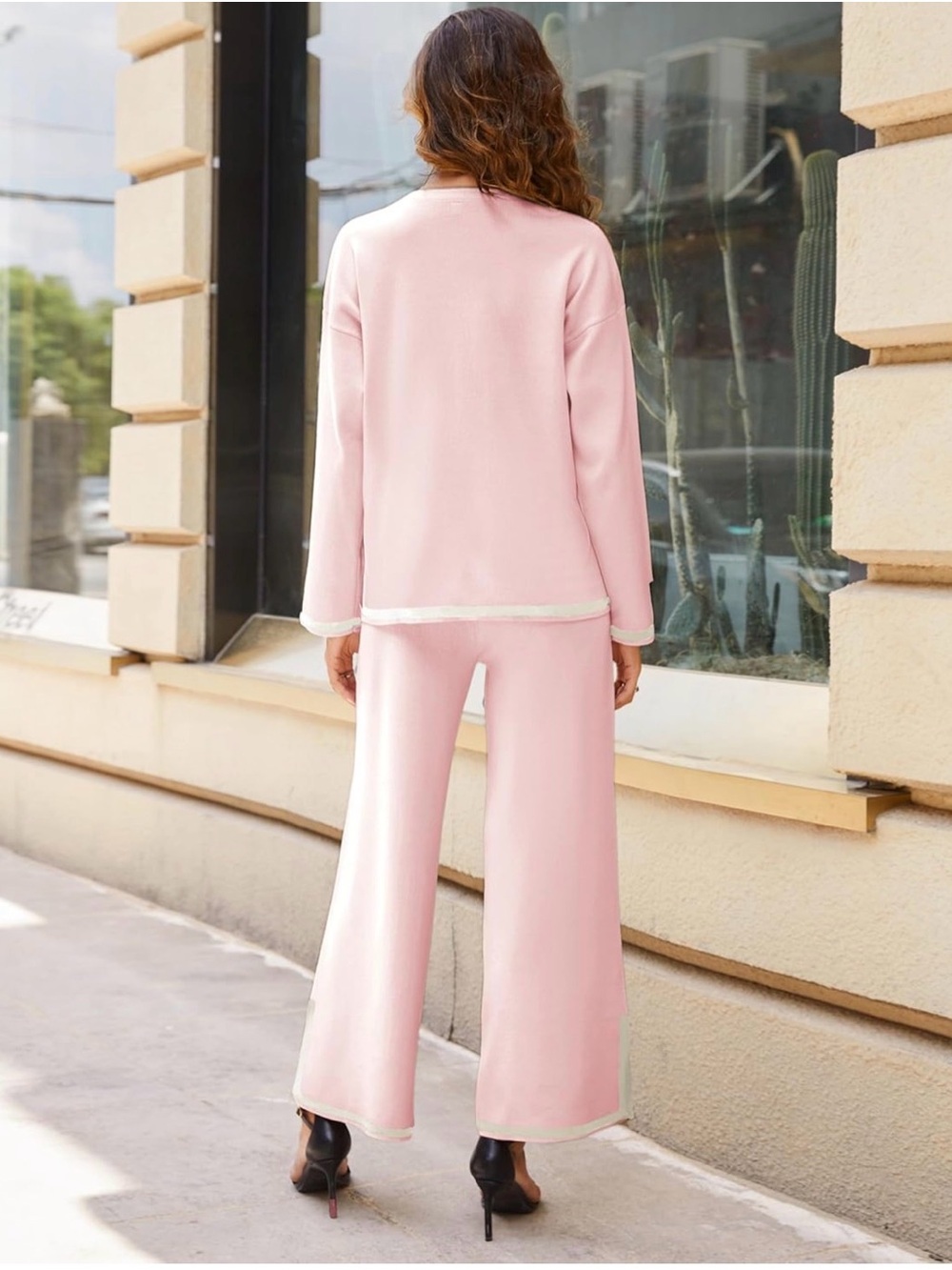Women's Pink Two-Piece Lounge Set (M)